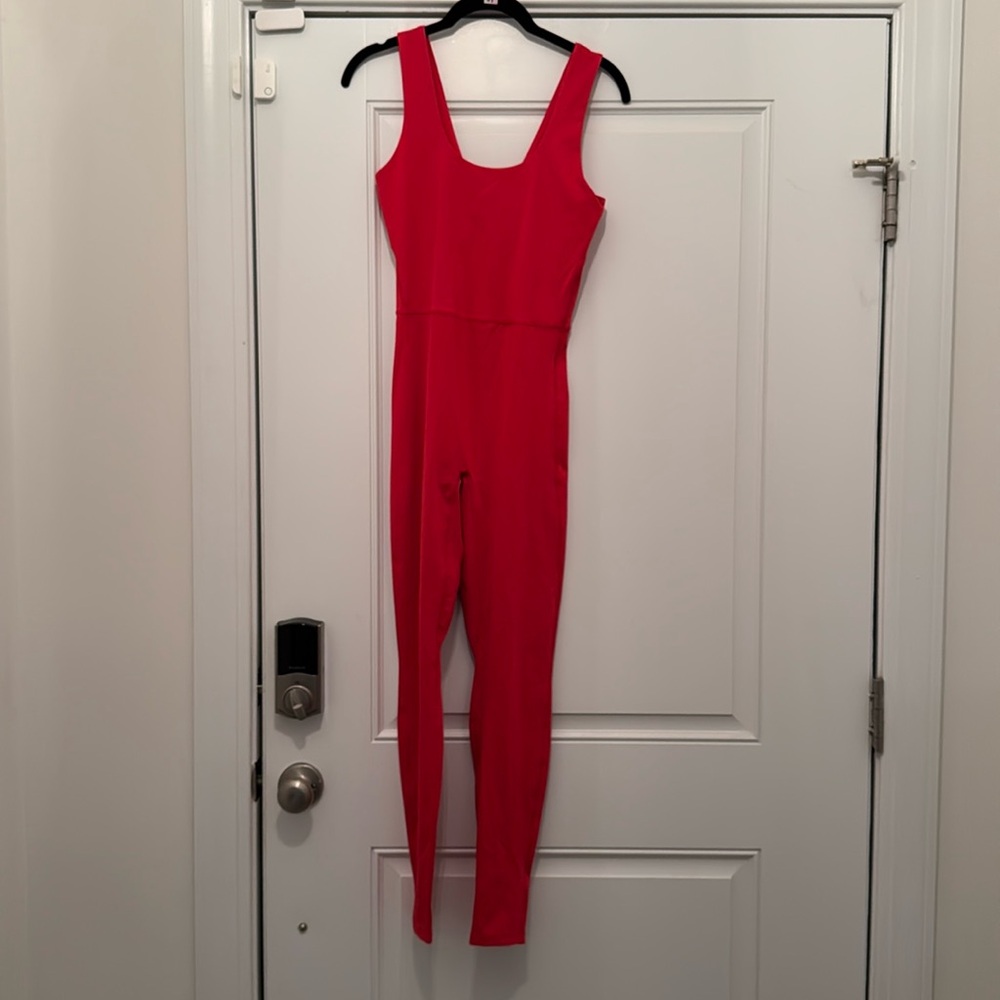 Red legging jumpsuit